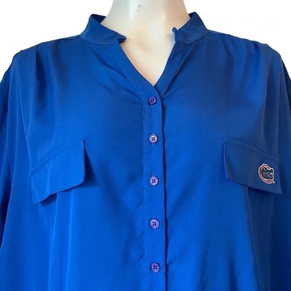 Florida Gators Women’s Plus Size 3X Blue Button Front Top by UG Apparel - Picture 7 of 12